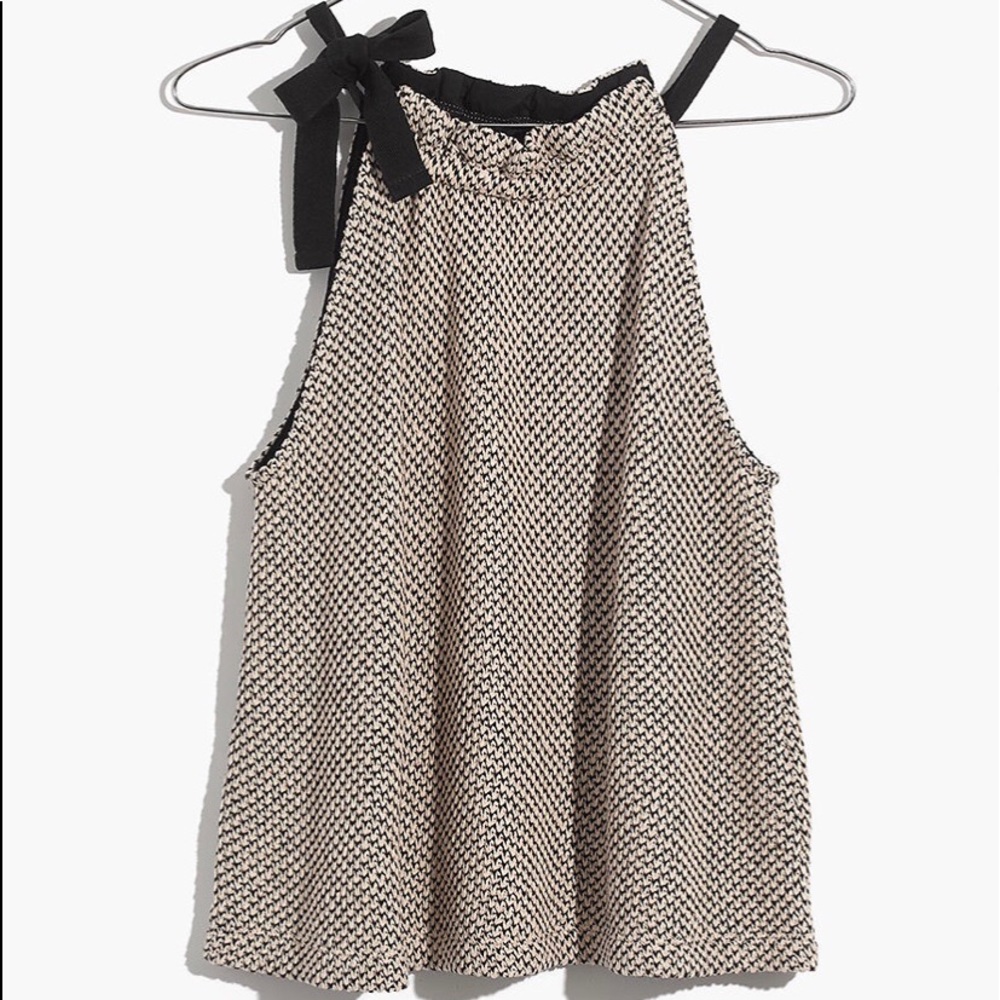 Texture & Thread Tie-Neck Halter Top